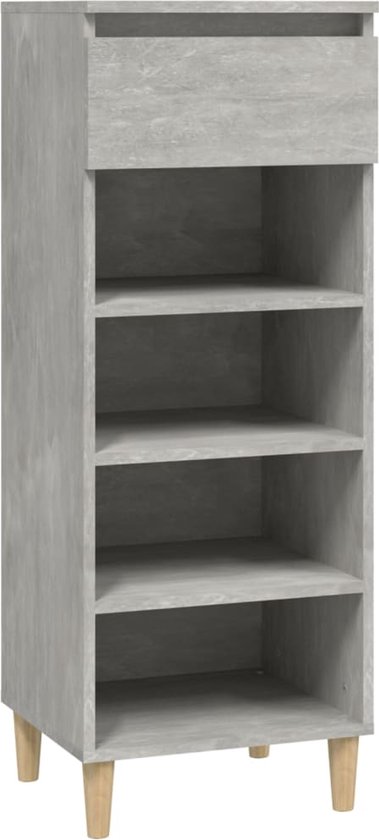 vidaXL-Schoenenkast-40x36x105-cm-bewerkt-hout-betongrijs