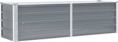 vidaXL - Plantenbak - verhoogd - 160x40x45 - cm - gegalvaniseerd - staal - grijs