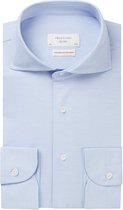 Profuomo - Japanese Knitted Overhemd Lichtblauw - Heren - Maat 45 - Slim-fit