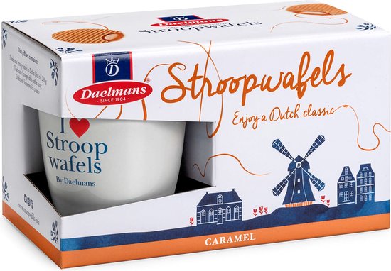 Daelmans Stroopwafels geschenkset - bevat 1 mok, 1 blik, 1 stroopwafel  onderzetter | bol.com