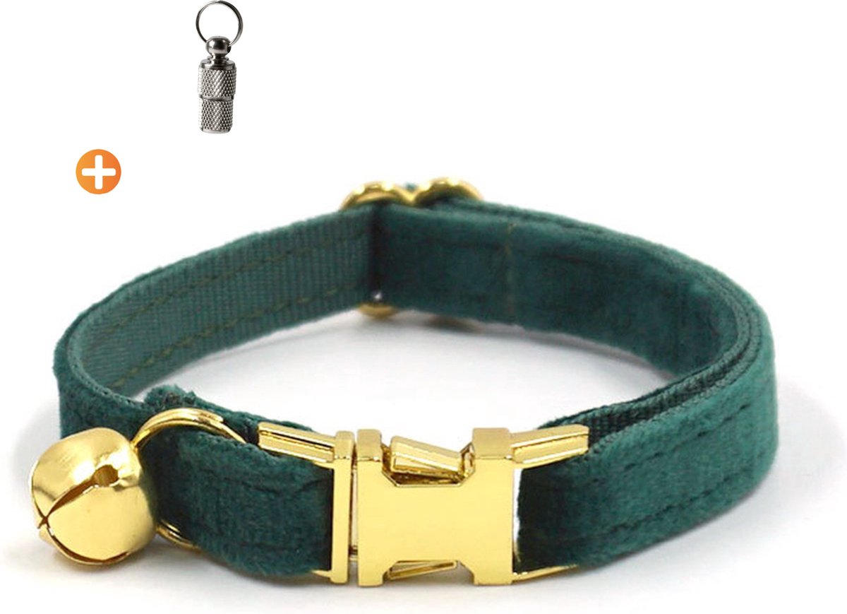 Bol.com ACE Pets Kattenhalsband met belletje – Halsband Kat & Kitten - Kittenhalsband & Kattenbandje - Kattenbelletje - Pluche v... aanbieding