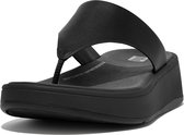 FitFlop F-Mode Leather Flatform Toe-Post Sandals ZWART - Maat 42
