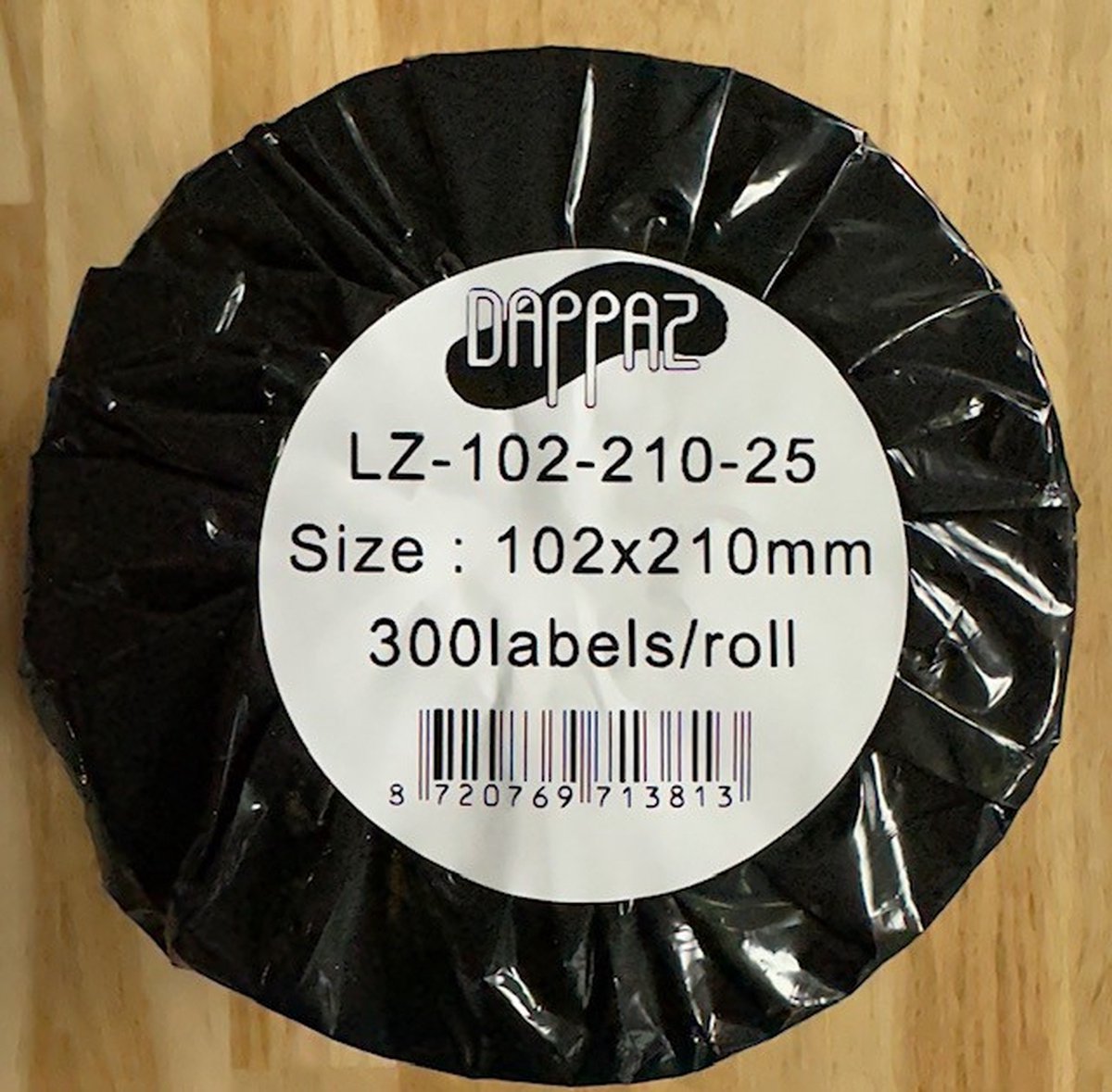 Dappaz Compatible Zebra Label Wit 102 X 210 Mm 300 Etiketten Per Rol Kern 25 Mm 5633