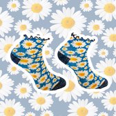Sock My Chamomile Flower- damessokken - 36-38 - kamille - leuke sokken - naadloos