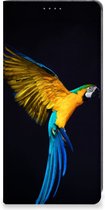 Telefoontas Geschikt voor Samsung Galaxy A34 Smart Cover Hoesje Papegaai