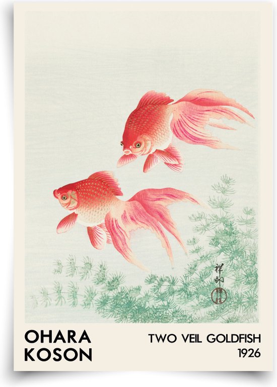 Ohara Koson - Goldfish - Impression Art - 30x40cm - Affiche Vintage imprimée
