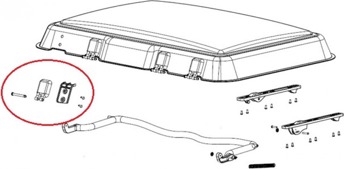 Dometic Midi Heki scharnier montagedelen