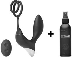 Time 4 Joy® Prostaat Vibrator mannen - Prostaat Stimulator - Sex toys voor mannen - Buttplug & Cockring - Met Afstandsbediening - Zwart - Inclusief spannend E-book - Inclusief Toycleaner 150ML