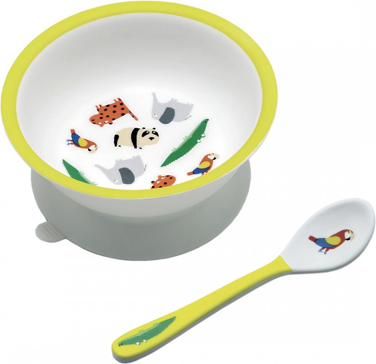 Goedkoopste Schaaltje met zuignap en lepeltje le zoo