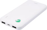 Deltaco PB-S1000 Powerbank 10.000 mAh - 2 x USB-A 10,5W vermogen - milieuvriendelijk geproduceerd volgens EU Ecolabel - Wit