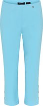 Robell Lena09 Dames Comfort Stretch 7/8 Pantalon - Turquoise Blauw - Maat38