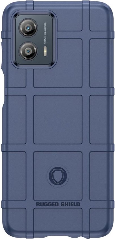Coque Motorola Moto G53 - Coque en Shield TPU robuste - Blauw - Coque pour téléphone portable - Coque compatible avec : Motorola Moto G53