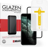 BMAX Screenprotector geschikt voor iPhone 11 Pro met applicator - Full Cover gehard glas - Tempered glas - Apple screenprotectors - Telefoonglaasje - Beschermglas - Glasplaatje - Screensaver - Screen protector - Case friendly - Zwart