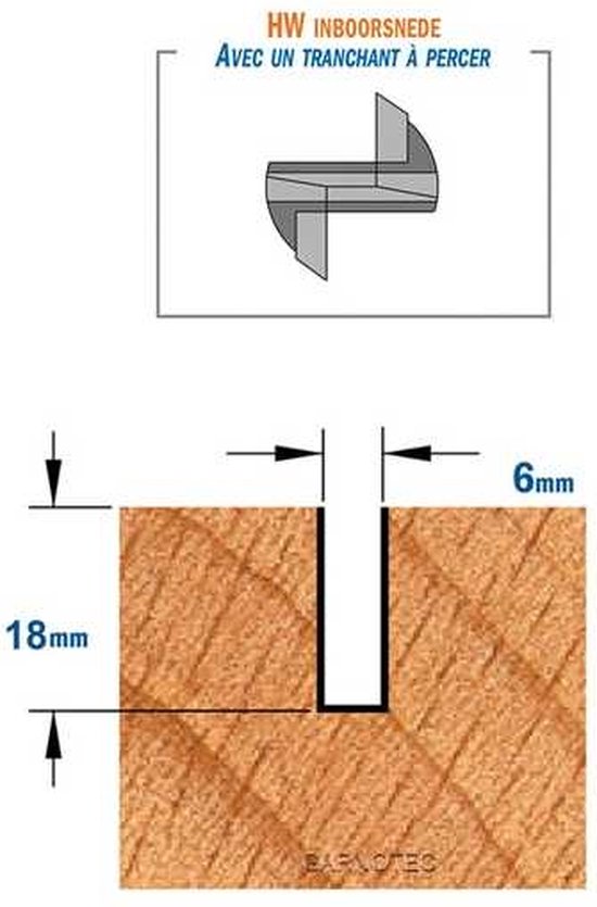 HSS-E groeffrees 5 x 18 mm (schacht 8 mm HSS-E groeffrees 5 x 18 mm (schacht 8 mm