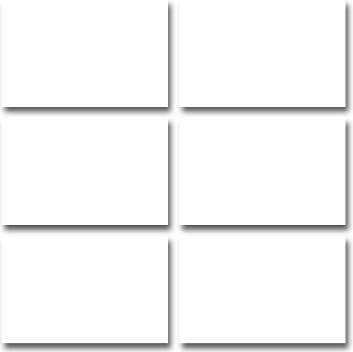 50x prijskaartjes van karton 85 x 55 mm wit