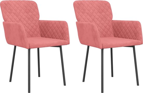 vidaXL-Eetkamerstoelen-2-st-fluweel-roze