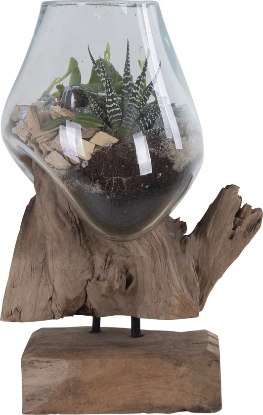 Maison Nordique Saint-Marin Waterdrop - Décoration goutte d'eau avec verre h25 cm