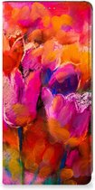 Hoesje met Tekst Geschikt voor Samsung Galaxy A34 Smart Cover Tulips
