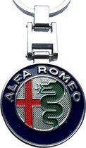 Alfa Romeo Sleutelhanger - Sleutelhanger - Metaal - Logo - GTV - Giulia - MiTo - Giulietta - Brera - Stelvio - Tonale - 4C - 8C - 156 - 6C - 33 - 75 - 145 - 146 - 147 - 155 - 159 - 164 - 166 - 1300 - 1750 - 2000 - Alfasud - Alfetta - GT - Spider