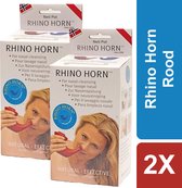 Rhino Horn Neusdouche Rood - Neti Pot - Voordeelverpakking - 2 stuks - Verlichting bij Hooikoorts en Verkoudheid