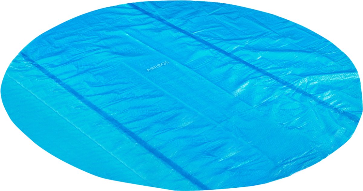 Arebos Zwembad Solar Cover 3,66 m Zwart | Rond zonnezeil dikte 120 µm | Op maat snijdbaar | Houdt warmte vast en verwarmt water | Thermisch afdekzeil met energiebesparing en minder