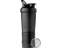 BlenderBottle BlenderBottle ProStak PRO - ZWART - Eiwitshaker Bidon Shakebeker - 650 ml - Shakebeker met 2 containers, pillendoosje en BlenderBall voor eiwitshakes zonder klonten. Lekt niet!