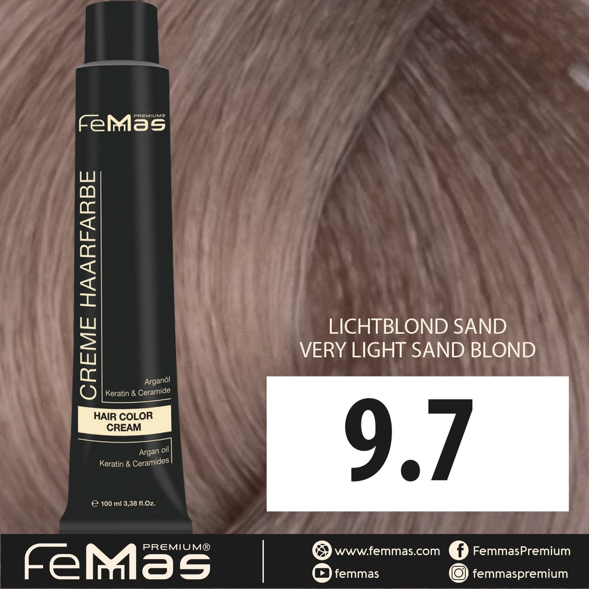 Femmas (9.7) -Haarverf - Lichtblond Zand - 100ml