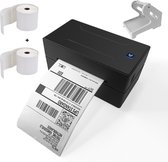 Label Printer + 2 label rollen (500 pcs per rol) + label rol houder - Bluetooth - USB verbinding - Bluetooth Thermal Label Printer - Snel Printen - Thuisgebruik - Kantoor Printer - 100 mm x 150 mm Labels - Thermal Label Printer