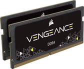 Corsair Vengeance - Geheugen - DDR4 (SO-DIMM) - 64 GB: 2 x 32 GB - 260-PIN - 3200 MHz / PC4-25600 - CL22 - 1.20V - zwart