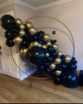 Complete Black&Gold Ballonnenboog - Verjaardag - Feest- Luxe Ballonnenboog- Kwaliteit - Zwart - Goud -
