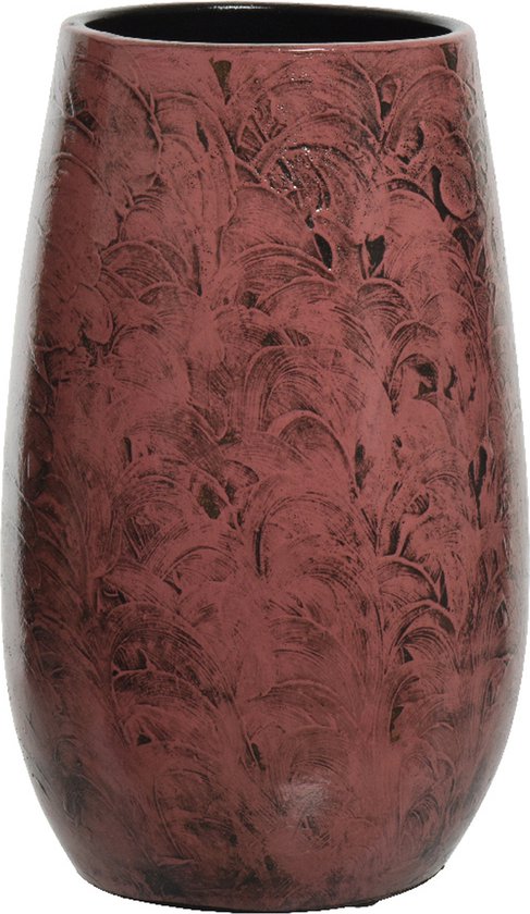 Vase Decoris - terre cuite - rose foncé - D22 x H40 cm - vase à fleurs
