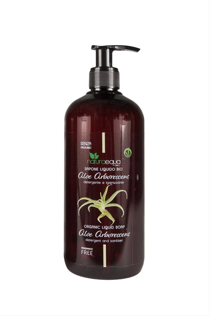 6Sensi - Naturaequa - Biologische vloeibare zeep met Aloë Arborescens - Parfumvrij - 500 ml