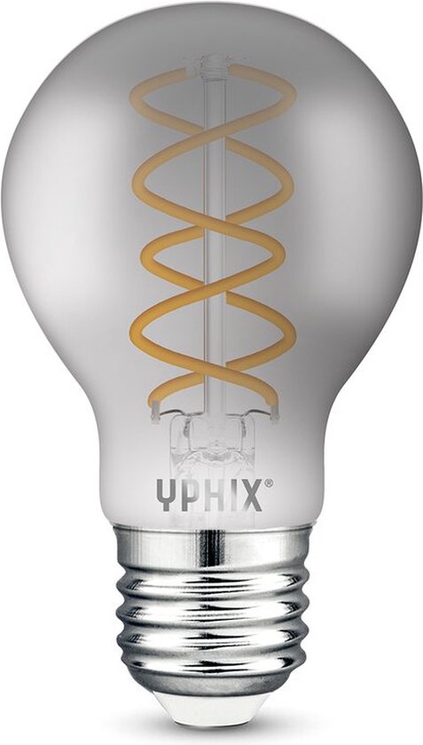 Yphix E27 LED filament lamp Atlas A60 smokey 4,9W 1800K dimbaar - A60