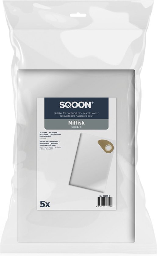 SQOON® - Stofzuigerzakken geschikt voor Nilfisk Buddy II - 5 stuks | bol.com