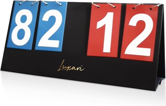 Luxari - Scorebord voor allerlei verschillen sporten - 1-99 - Basketbal, Voetbal, Tennis en veld - draagbaar scorebord - Luxari