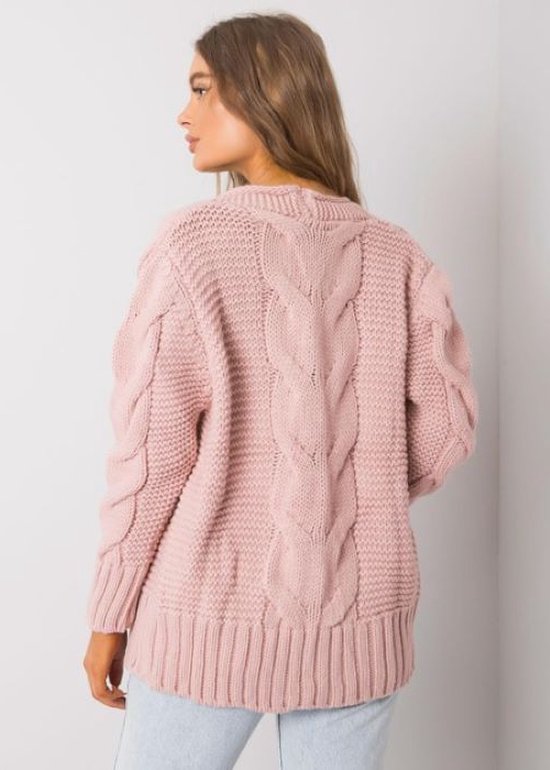 cardigan - vieux rose - pull à boutons mode femme - een maat cardigan femme  taille unique | bol