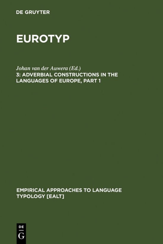 Adverbial Constructions in the Languages of Europe - cover
