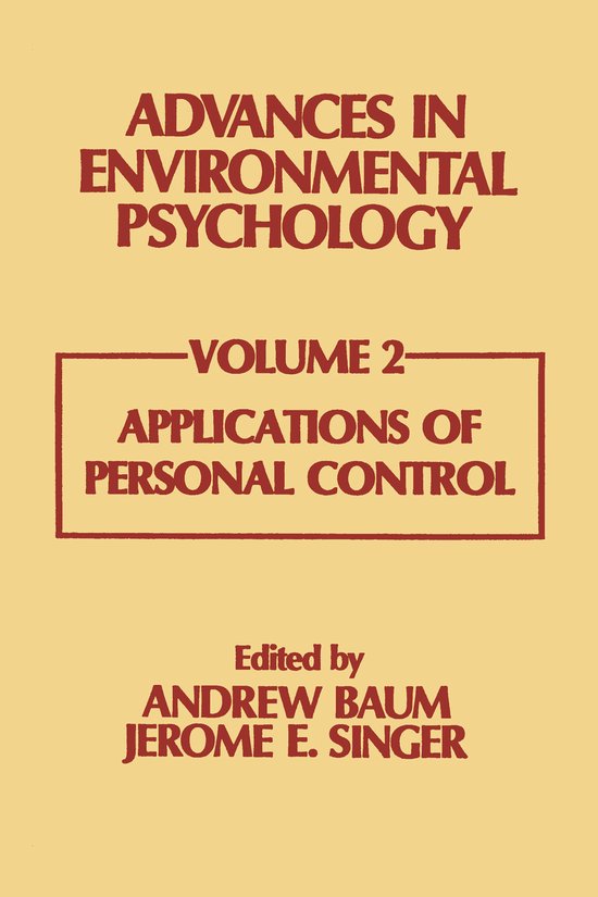Advances in Environmental Psychology - cover