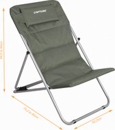 Capture Outdoor - Lounge stoel - Ligstoel - Gewatteerde "Easy Sta Op" Tuinstoel - opvouwbaar - verstelbaar - Breed