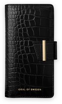 ideal of sweden phone wallet geschikt voor Apple iphone 14 plus jet black croco
