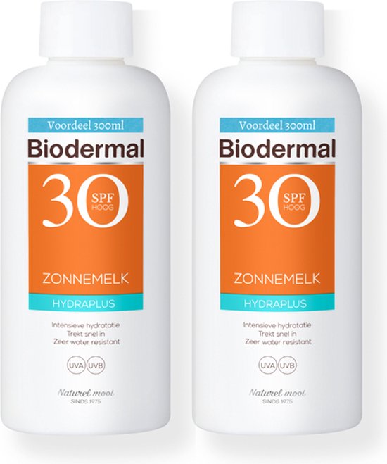 Biodermal Zonnebrand - Factor 30 - Voordeelverpakking 300ml - Duo Pack - Zonnemelk