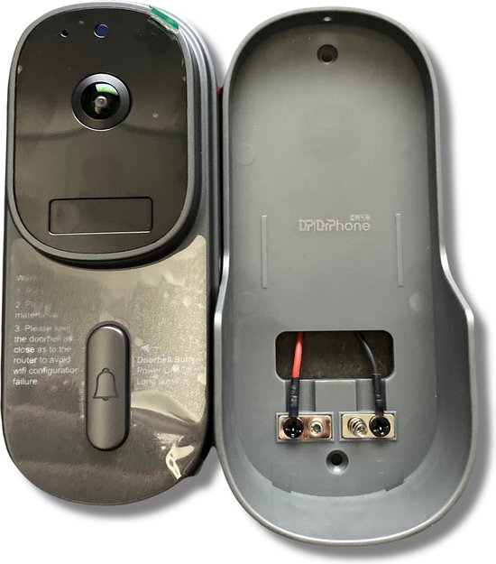 DrPhone LM4-D Slimme Video Deurbel met Binnenbel - Bekabelde Camera Deurbel met 64GB Opslag, App, Alexa & Google Assistant - Zwart van Merkloos — afbeelding 2