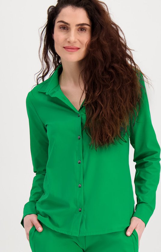 Groene Blouse van Je m appelle Dames Travelstof Maat 42 3 maten beschikbaar bol