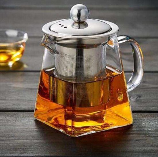 Théière en verre avec infuseur, bouilloire à thé sans danger pour