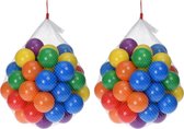 Kunststof ballenbak ballen 100x stuks 6 cm vrolijke kleurenmix - Speelgoed ballenbakballen gekleurd