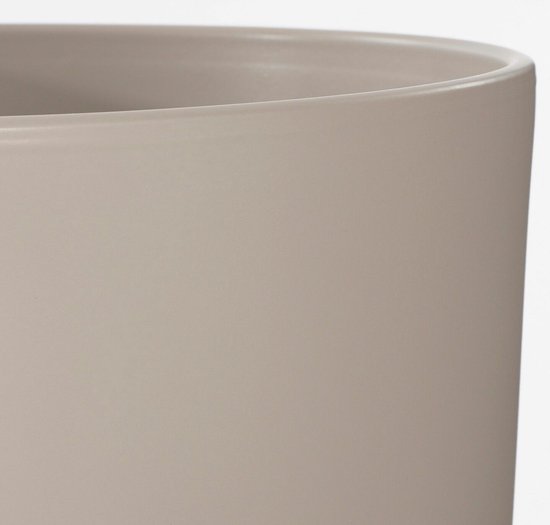 Mica Decorations Bloempot - taupe bruin mat - H28,5 x D31 cm - keramiek - voor kamerplant - plantenpot