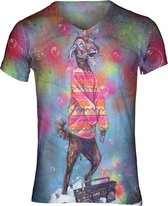 Chemise de festival de chèvre LSD Taille: S Col en V