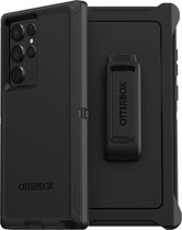 Geschikt voor OtterBox Defender Samsung Galaxy S22 Ultra Back Cover Hoesje Zwart