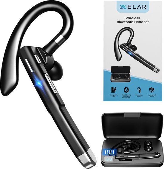 Draadloze Headset met Oplaadcase - Bluetooth 5.0 oortjes - Handsfree bellen  -... | bol.com
