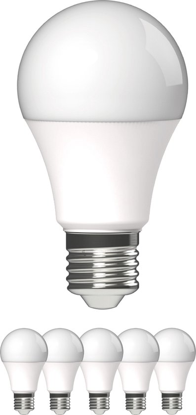 LED Lampen E27 - Mat - A60 Peer - 4.9W (40W) - Warm wit - 6 stuks